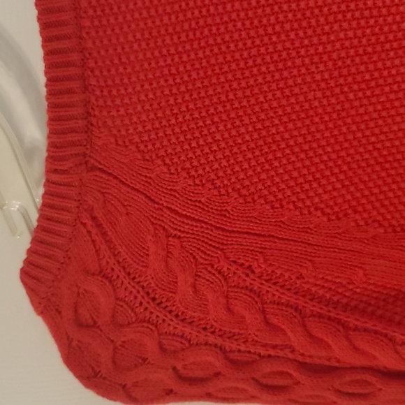 GAP Women's Red Cable Knit Sweater Size S 100% Cotton - Picture 6 of 6
